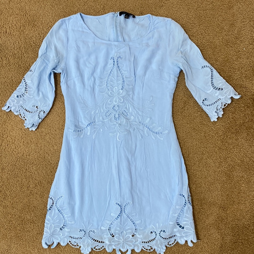 Scalloped fully lined dress. Adorable on.